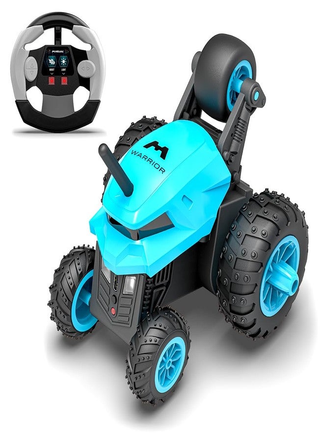 Mirana Warrior 360 Rotating Stunt RC Car | High Speed Remote Control Vehicle | USB Type-C Rechargeable Toy for Kids for Boys and Girls | Made in India (Sky Blue) - Image 1